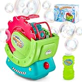 Bubble Machine for Toddlers Kids &amp; Pets with 8oz Safe Solution | Extra Large &amp; Bubbles in Bubble Maker, Children &amp; Pets Dog Toys Gift, Indoor/Outdoor Birthday Wedding Party Bubble Blower