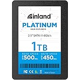 INLAND Platinum 1TB SSD SATA III 2.5" 3D NAND Internal Solid State Drive | 3D TLC NAND Flash, Up to 500MB/s Read &amp; 450MB/s Write, SATA III 6Gb/s Interface, Laptop &amp; Desktop PC Upgrade