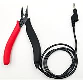 grounded pliers for permanent jewelry, Precise Control Unleash Unrivaled Precision for Fine Chain Welding, 3ft Cable Secure Connection, Red