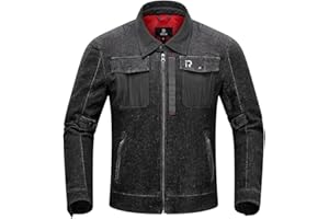 BORLENI Motorcycle Jacket Denim Breathable Reflective with Mesh CE Armor Protection for Men Motorbike Riding Jacket All Seasons