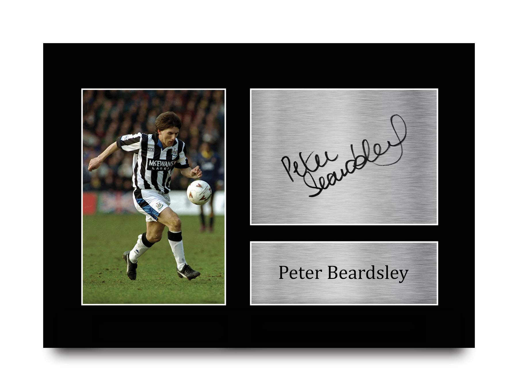 HWC Trading A4 Peter Beardsley Magpies Gifts Printed Signed Autograph Picture for Fans and Supporters - A4