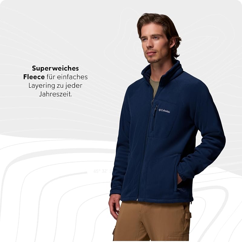 193553188179 Fleecejacke Mit Durchgehendem Reißverschluss, Collegiate Navy, M