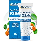 Grahams Natural Face &amp; Eyelid Eczema Cream, 1 x 50g | Treatment for Eczema, Dermatitis, Itch Relief, Redness, Inflammation &amp; Very Dry Skin, With Colloidal Oatmeal, Hypoallergenic