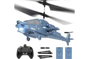 AIGIMU RC Helicopter, Remote Control Helicopter (AH-64) for Kids, 2.4GHz RC Plane, 40+ Min Flight Time, LED Lights & Altitude Hold, Kids Toy for Ages 8-12, RC Airplane for Children