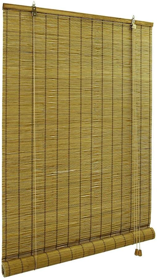 Victoria M. Klemmfix Bamboo Roller Blind 110 x 220 cm in Brown Colour - Without Drilling with Klemmfix Technology