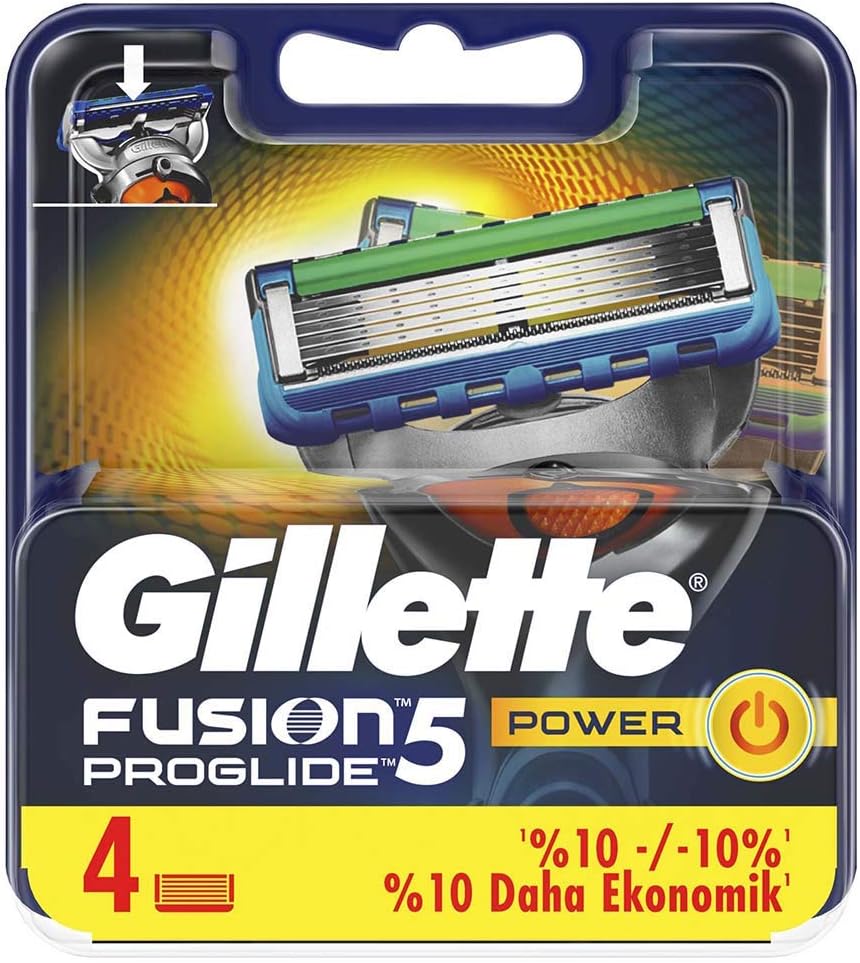 Gillette 81307362 Fusion ProGlide Power Pack of 4 Blade Pack, Blue, 4 count (Pack of 1) - Image 3
