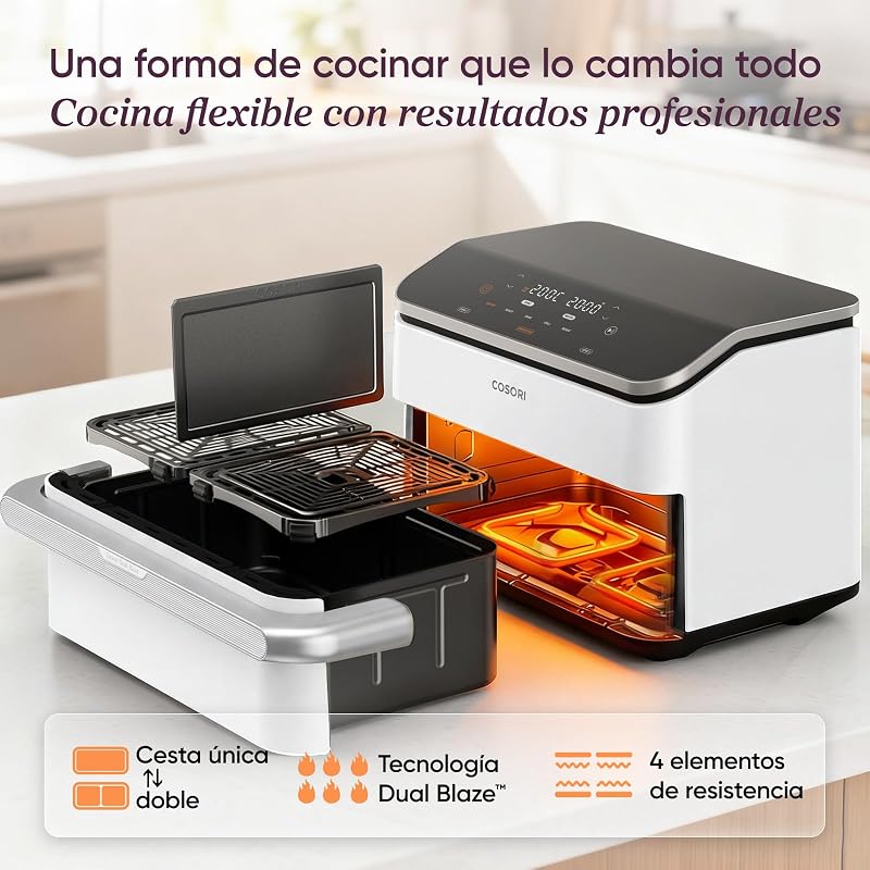 10L Dual Blaze Twinfry Air Fryer, Cesto Duplo com Divisor