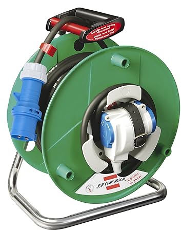 Brennenstuhl 1235535 Kabeltrommel 25 m für Camping Serie GARANT G CEE-Stecker, 3 polig und abgewinkelter EWG Wasserdicht (IP4