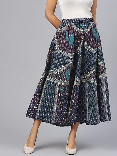 flared printed palazzo