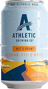 Athletic Brewing Company Craft Non-Alcoholic Beer - 6 Pack x 12 Fl Oz Cans - Wit's Peak - Low-Calorie, Award Winning, 100% Ve