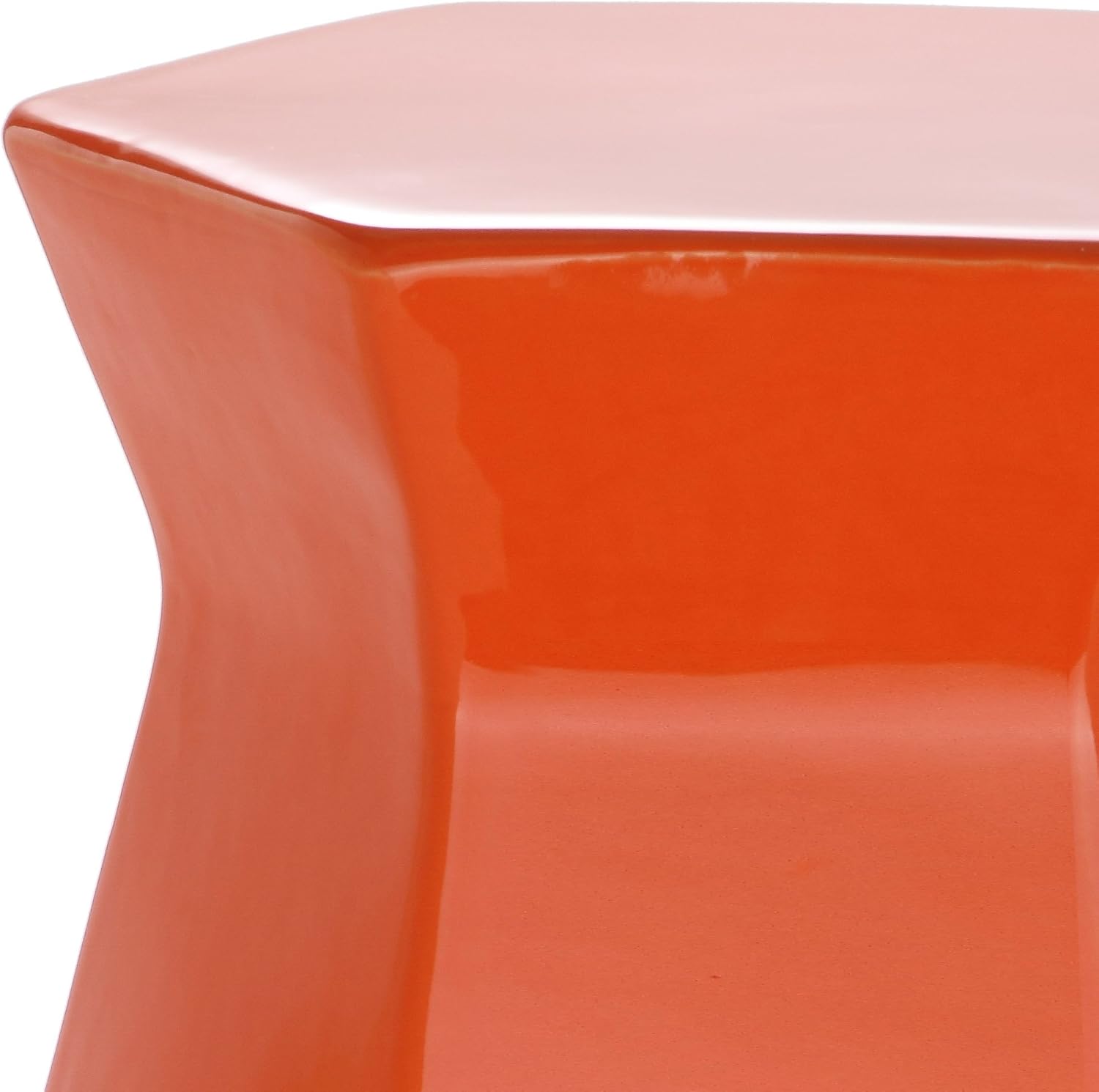 Safavieh Modern Hexagon Ceramic Decorative Garden Stool, Orange: Home & Kitchen