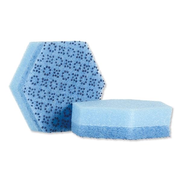 SCOTCH-BRITE 09646 LOW SCRATCH SCOUR SPONGE 3000HEX, BLUE...