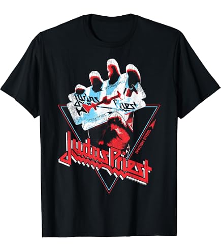 Amazon.com: Judas Priest Invincible Shield Red T-Shirt : Clothing