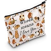 LEVLO Funny Guinea Pig Cosmetic Make Up Bag Guinea Pig Lover Inspired Gift Guinea Pigs Make Me Happy You Not So Much Guinea Pig Makeup Zipper Pouch Bag (Guinea Pigs)