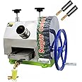 TECHTONGDA Efficient Manual Sugar Cane Juicer Machine, 330LB/H Output Sugar Cane Juicer Press, 2.4" Large Inlet Sugarcane Press Extractor with 2 Peeling Knives, Ideal for Homes, Shops, Restaurants