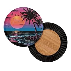 LJMKZJN Hawaii Style Bar Stool Seat Covers Round