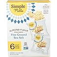 Simple Mills Fine Ground Sea Salt Seasoned Almond Flour Crackers, Gluten Free, 4.25 Ounces (Pack Of 6)