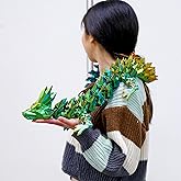 48.8inch Super Large 3D Printed Dragon Models,Flexible Joint Animal lacertid Figurines, 3D Printing Stuff Cheap,Stress Relief, Fidget restlessness, ADHD Toys, Surprise Fantasy Gifts