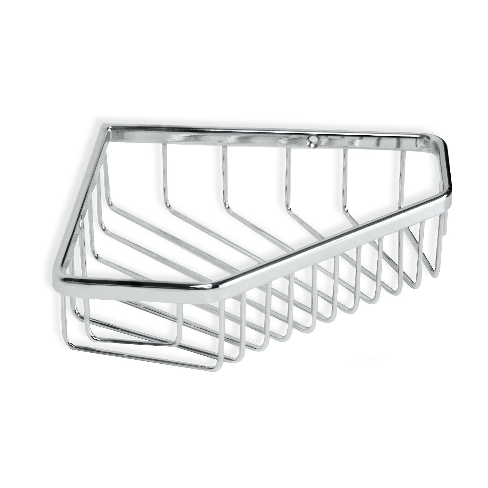 TATAY Krom corner basket, functional and practical design, made of chrome-plated brass and stainless steel.