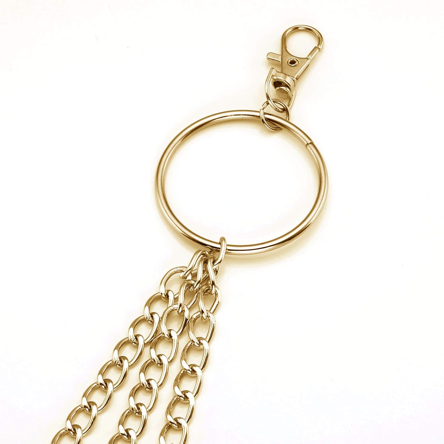 Milakoo 3 Layers Punk Blet Chain for Biker Trucker Motorcycle Pants Jeans Chain, Gold - Image 3