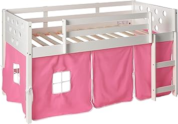 pink loft bed