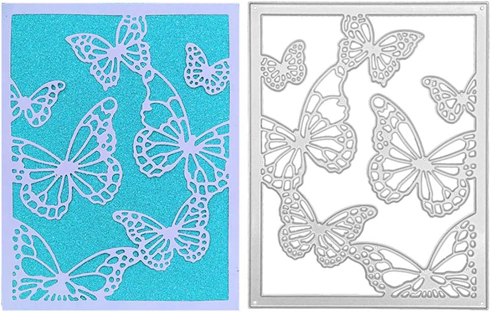 Ponnen Fond De Carte De Voeux Papillon De Decoupe Dies Pochoirs Pour Diy Album De Scrapbooking En Papier Carte Decoration Silver Aides Pour Dessin Et Lettrage Loisirs Creatifs