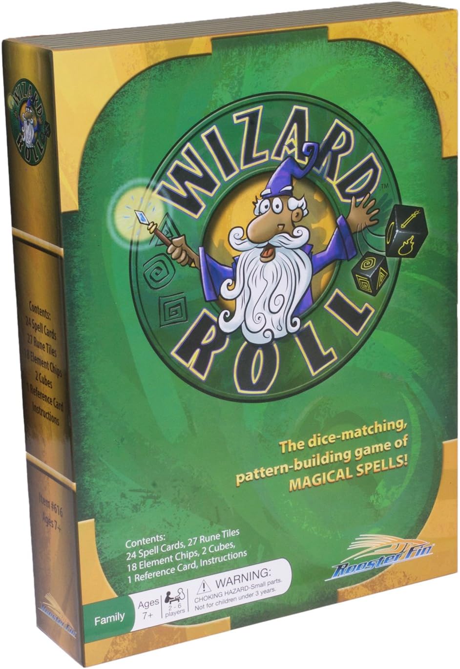 Wizard Roll Family Board Game – Match Shapes Using Dice and Cards to Create Magic Wand Spells, Teacher Created Educational Fun for All Ages, Kids and Adults 7 Years and Up