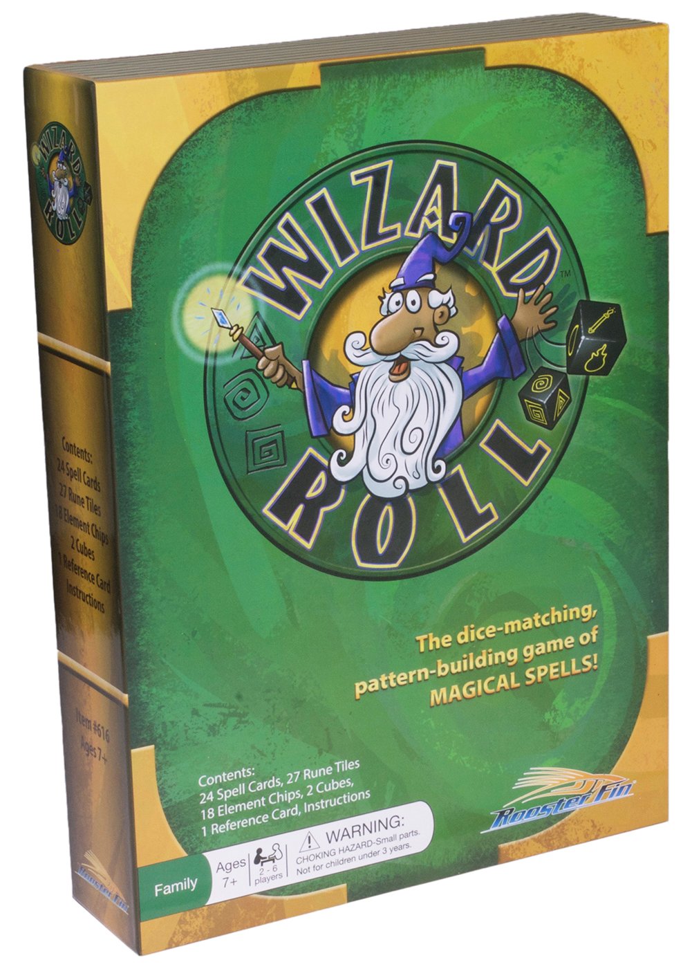 Wizard Roll Family Board Game – Match Shapes Using Dice and Cards to Create Magic Wand Spells, Teacher Created Educational Fun for All Ages, Kids and Adults 7 Years and Up