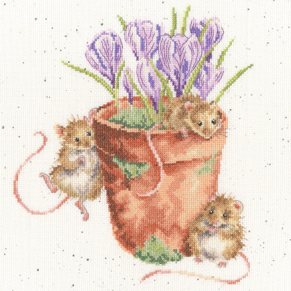 Bothy Threads Counted Cross Stitch Kit - Garden Friends