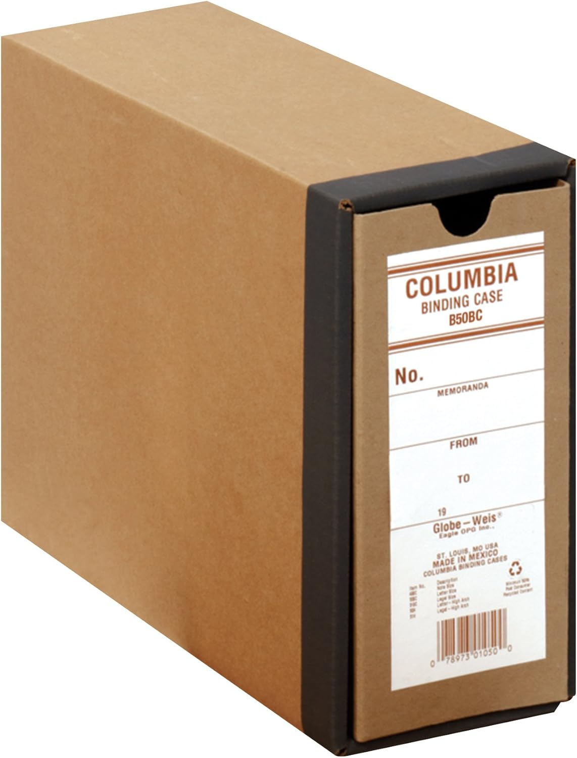 GlobeWeis Binding Case, Letter Size, Regular Arch, Each (B50BC