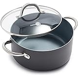 GreenPan Lima Healthy Ceramic Nonstick, Casserole/Stockpot/Pot, 5QT, Gray