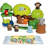 Learning Resources Peeksville Learning Jungle Playset, Animal Kingdom Figurines, Zoo Toy, Tiger, Lion, Animals, Fine Motor Skills For Kids, Toddler Gifts For Girls And Boys