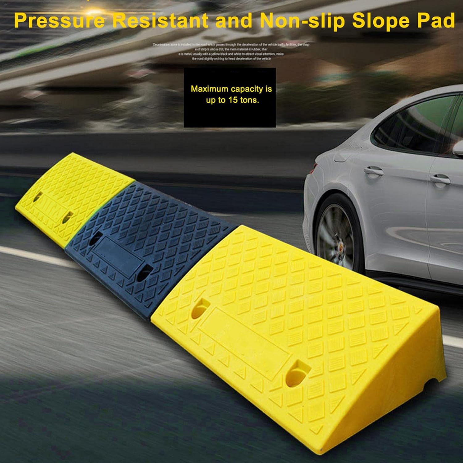 Xiaoling Portable Lightweight Curb Ramps, Plastic Threshold Ramp Kit for Loading Dock, Garage, Sidewalk, Truck, Scooter, Bike, Motorcycle, Wheelchair Mobility -