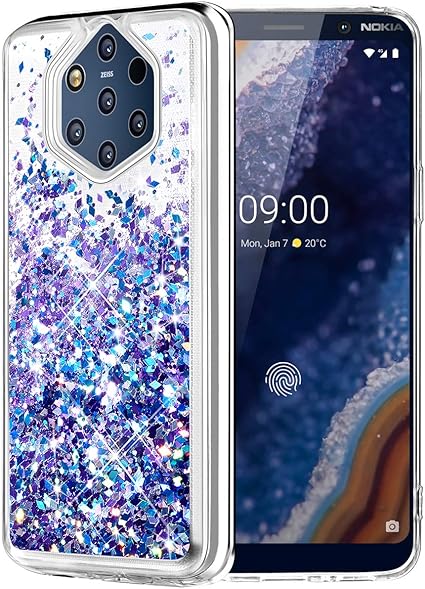 Amazon Com Caka Case For Nokia 9 Pureview Glitter Case Liquid