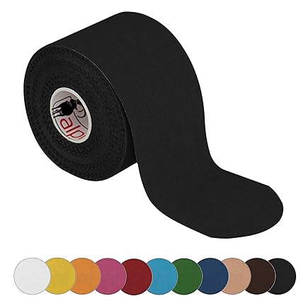 BB Sport 1 Rolle Kinesiologie Tape 5 m x 5,0 cm in verschiedenen Farben, Farbe:schwarz