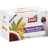 Badia Natural Herbs Tea, 25 Tea Bags (Pack of 2) &ndash; Herbal Blend for Brewing Hot or Iced Tea