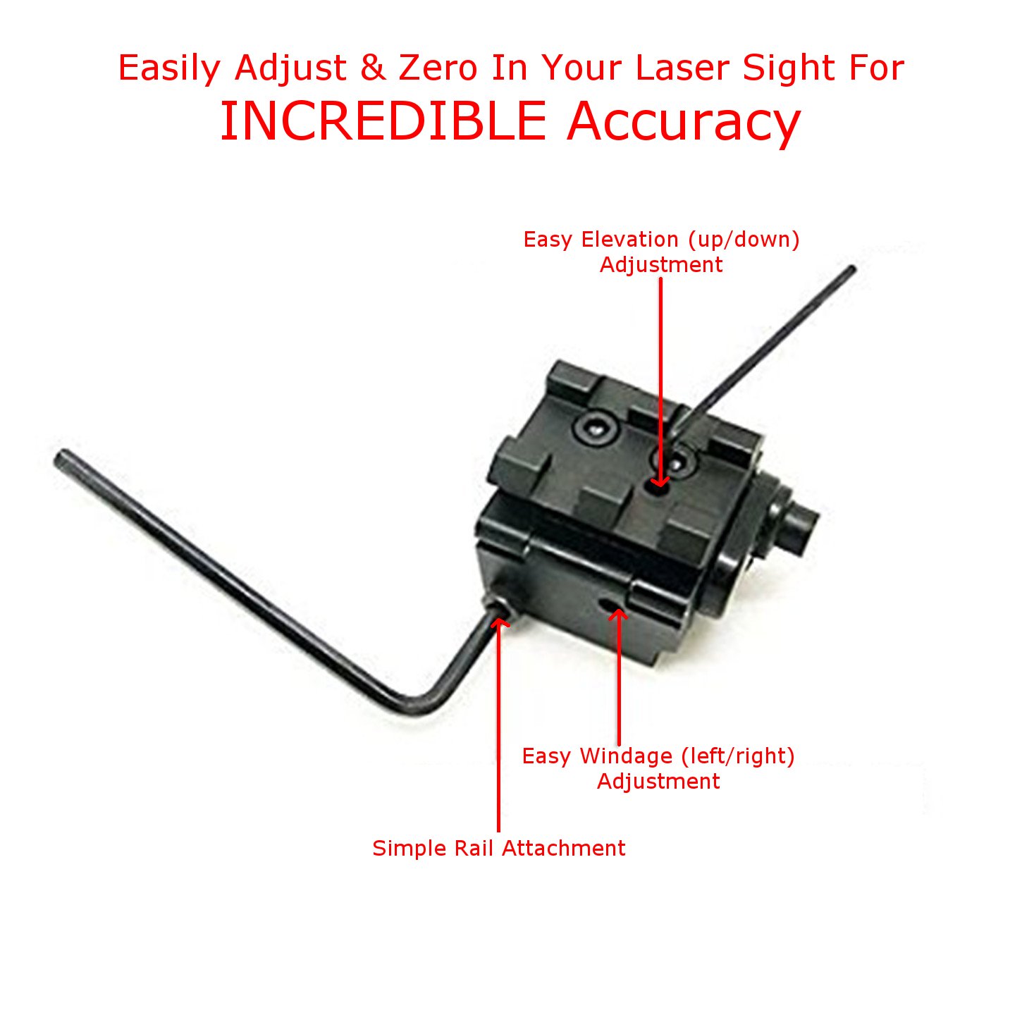 TACTICON Laser Sight Rifle Handgun Weaver or Picatinny Rail Red Dot Lazer Sight Pistol