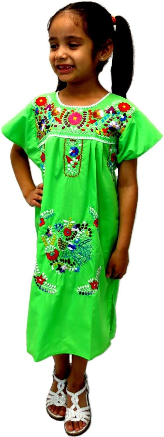 Girls Mexican Puebla Dress