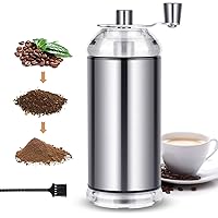 EXEGO Manual Coffee Grinder Hand Grinder Coffee Mill Stainless Steel, Conical Burr Coffee Grinder with Adjustable…