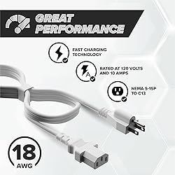 THE CIMPLE CO 3 Feet - 3 Prong AC Power Cable for
