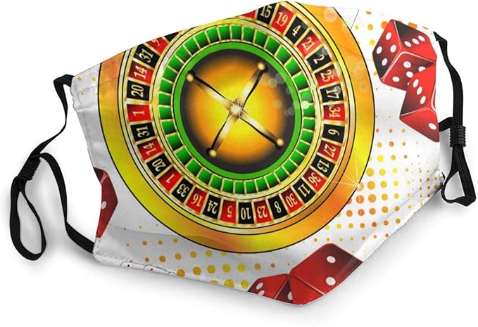 Waschbarer Mundschutz Anti-Staub-Gesichtsschutz,Nahtloses Hintergrund-Roulette-Kasino,Wiederverwendbar winddicht f&uuml;r Outdoor-Ski Radfahren Camping Laufen