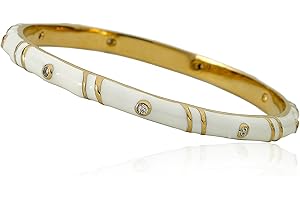 Little Miss Twin Stars Stackable Stunners 14k Gold-Plated Black Bangle CZ & Double Gold Lines