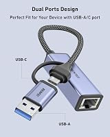 BENFEI USB 3.0 to Gigabit Ethernet LAN Adapter 1000Mbps for MacBook Surface Pro view 3