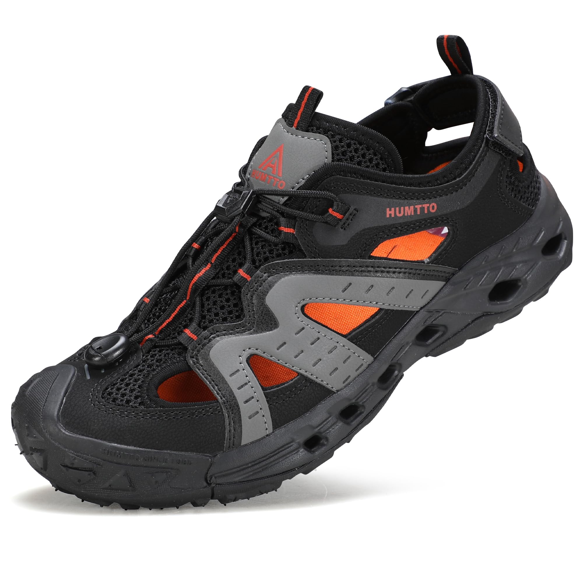 HUMTTO Men's Amphibious Water Shoes - Closed Toe Hiking Sandals Quick Drying Aqua Shoes