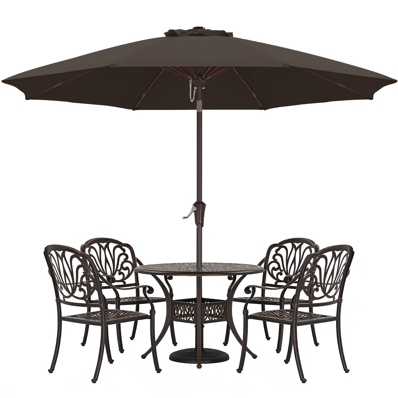 ABCCANOPY 2.7M Parasol Patio Umbrella Table Market Umbrella with Push Button Tilt for Garden, Deck, Backyard and Pool, 8 Ribs 13+Colors