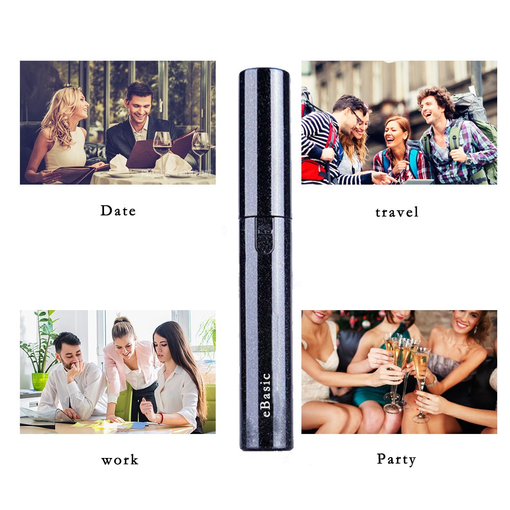 eBasic Recourbe Cils Électrique Portable Chauffant Mini Bigoudi des Cils Outil de Maquillage de Yeux pour Cils Courbés Noir pour les Filles Femmes