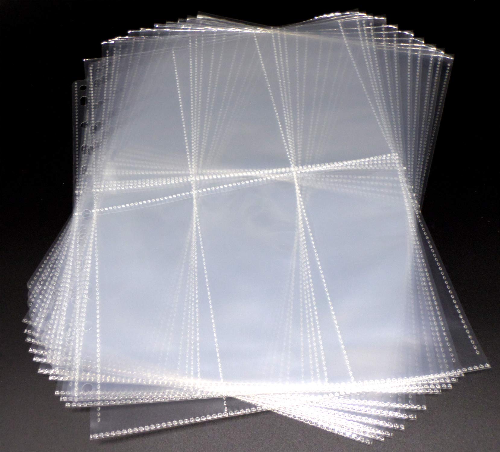 docsmagic.de 10 6-Pocket Album Pages 2.5" x 5.25" - 67 x 144 mm - 11-Hole