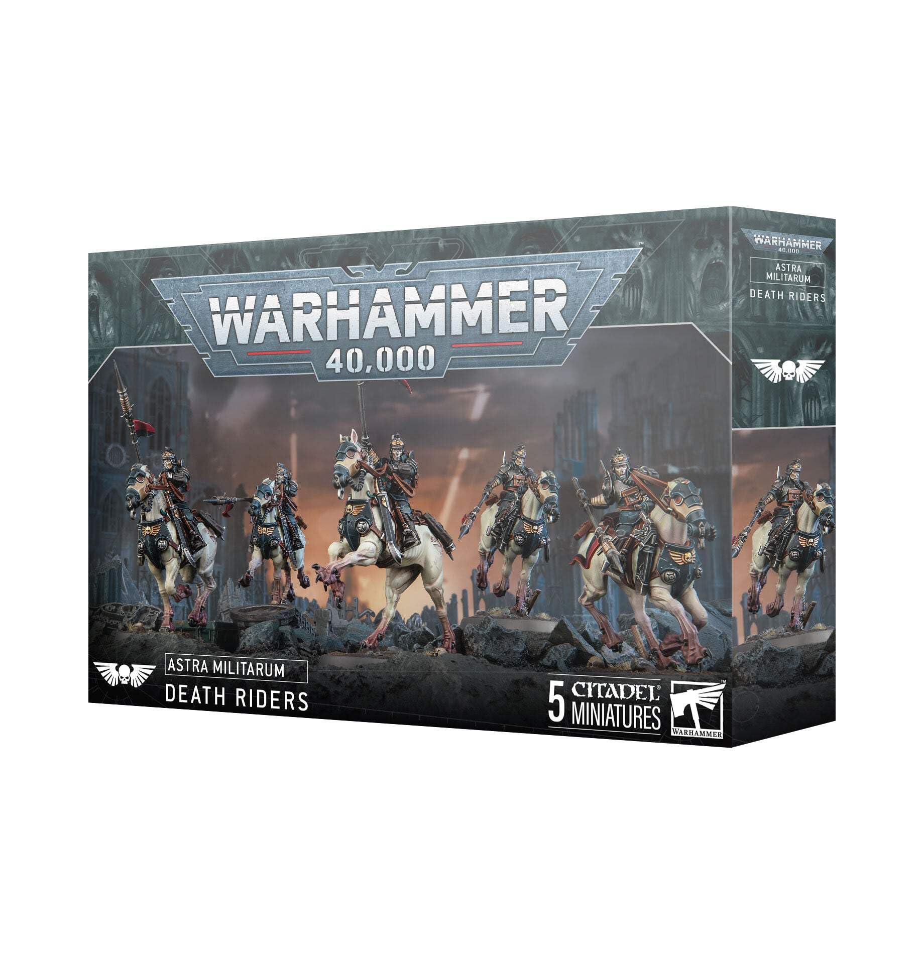 Games Workshop - Warhammer 40,000 - Astra Militarum: Death Riders, Green and Brown