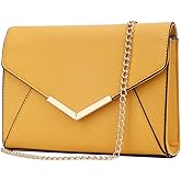 KKXIU Women Elegant Faux Leather Evening Envelope Clutch Purse Foldover Bags for Party Wedding Prom