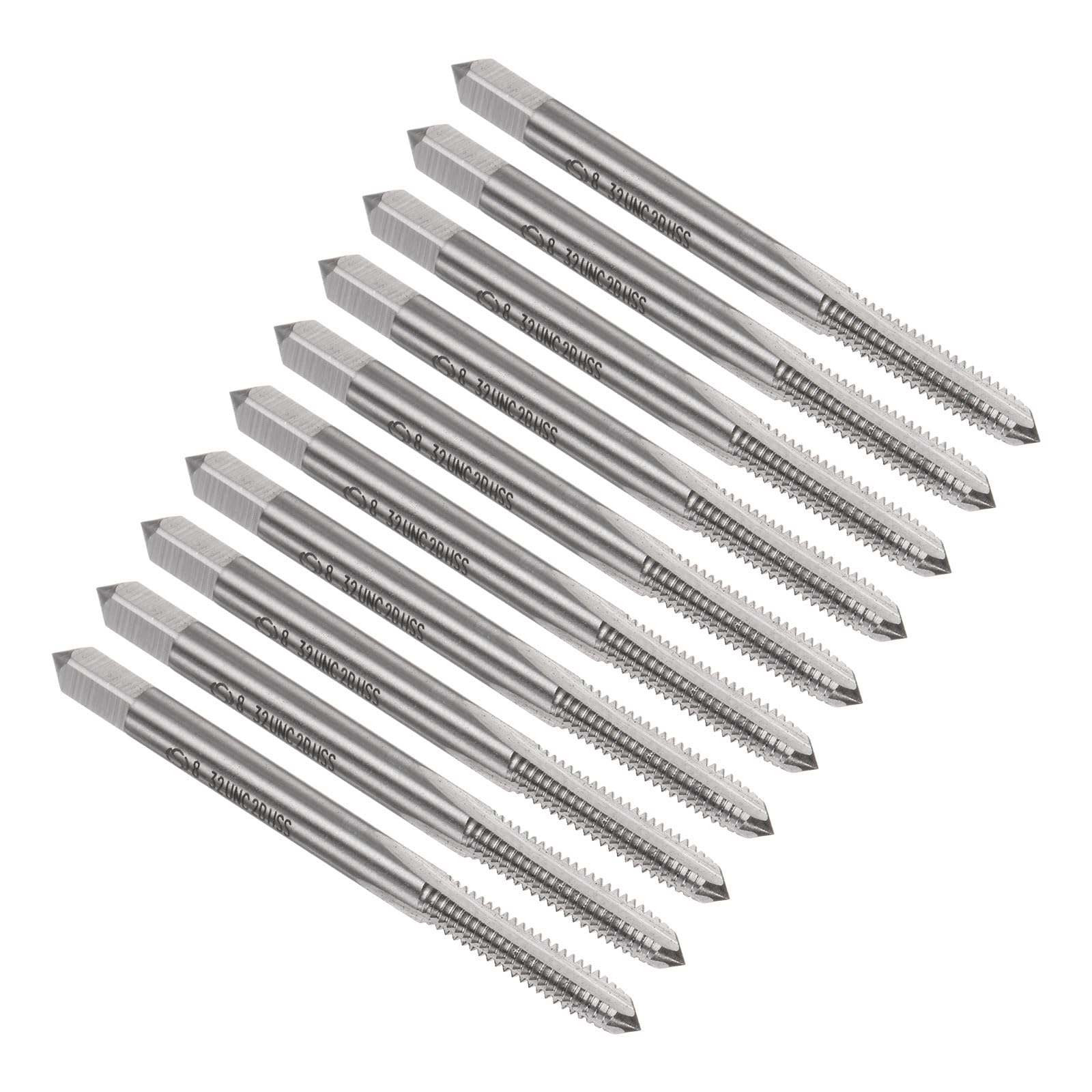 uxcell 10pcs Machine Thread Taps 8-32 UNC 2B High